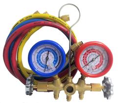 Kit Manifold R22, 134, 404, 407c, com 3 mangueiras 90cm Ct536gb