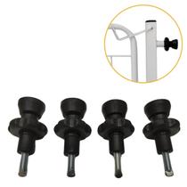 Kit Manipulo fixação pressão 4 Peças Regulagem Para Grade Proteção Parafuso Portão Pet Ajustável