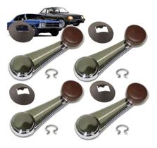 Kit Manivela Maçaneta Rosetas Opala com 12 Peças Nova Marrom