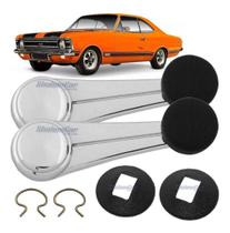 Kit Manivela + Moldura + Grampo Opala Caravan Chevette Preta