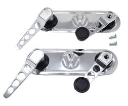 Kit Manivelas e Maçanetas Esportivas Cromadas Portas Espelhos Inox Modelo 2 Reto com Logo Fusca 1970 a 1977 Kit Manivelas e Maçanetas Esportivas Cromadas Portas Espelhos Inox Modelo 2 Reto com Logo Fusca 1970 a 1977