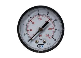 Kit Manometro Relogio 1/4 Horizontal 240psi 2 Uni - GENEBRE