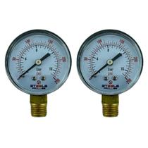 Kit Manômetro Vertical Para Compressor 250 PSI 1/4 NPT 02 Un