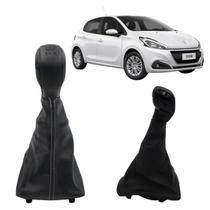 Kit Manopla Bola Coifa Câmbio Peugeot 208 2014 15 16 17 18 19 2020