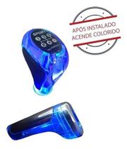 Kit Manopla Bola De Câmbio 5 Marchas E De Freio Led Azul Top Kit Manopla Bola De Câmbio 5 Marchas E De Freio Led Azul Top