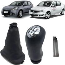 Kit Manopla Cambio Renault Logan Sandero 2007 2008 2009 2010