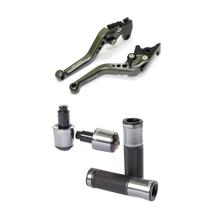 Kit Manopla Peso Retrovisor Manete Lander Tenere Fazer Motocicleta