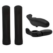 Kit Manopla Punho Bike Mtb Silicone Luvinha + Bar Ends Chifre Anatômico Bicicleta