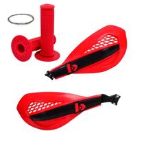 Kit Manoplas + Protetor de Mão Vermelho CRF 230 / 250F / 300F - Biker