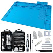 Kit Manta Antiestática bancada 45x30cm Chaves De Precisão 117 peças