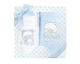 Kit Manta Baby Andreza Sleep - Ursinho Azul