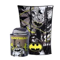 Kit Manta + Balde Pipoca Batman - Zona Criativa Kit Manta + Balde Pipoca Batman - Zona Criativa