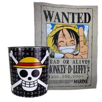 Kit Manta + Balde Pipoca ONE PIECE - Zona Criativa Kit Manta + Balde Pipoca ONE PIECE - Zona Criativa