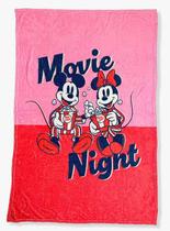 Kit Manta c/ Balde pipoca Disney Mickey e Minnie Namorados Cor:vermelha Kit Manta c/ Balde pipoca Disney Mickey e Minnie Namorados Cor:vermelha