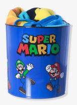 Kit Manta com Balde de pipoca Super Mario licenciado