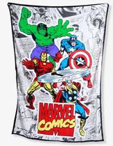 Kit Manta com Balde pipoca Disney Marvel Comics licenciado