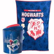 Kit Manta de Cama C/Balde Harry Potter Hogwarts ZonaCriativa Kit Manta de Cama C/Balde Harry Potter Hogwarts ZonaCriativa