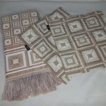 Kit manta de sofá monaco jacquard 1,40 x 1,70 c/ 2 capas de almofadas