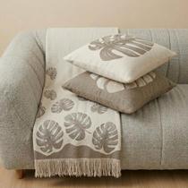 Kit Manta e Almofadas Decorativas para Sofá Chade Caramelo - Nexta Casa