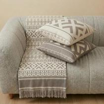 Kit Manta e Almofadas Decorativas para Sofá Imperial Caramelo - Nexta Casa