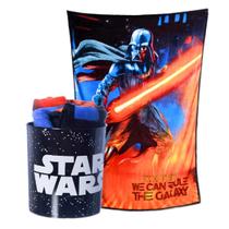 Kit Manta e Balde de Pipoca 5L Darth Vader Star Wars Oficial