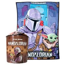 Kit Manta e Balde de Pipoca 5L The Mandalorian e Baby Yoda Oficial