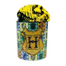 Kit Manta Harry Potter Casas De Hogwarts + Balde De Pipoca