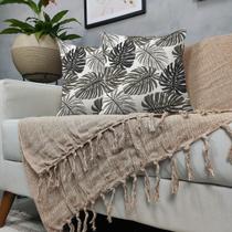 Kit Manta Para Sofá Caramelo + 2 Capas De Almofada Com Zíper Kit Manta Para Sofá Caramelo + 2 Capas De Almofada Com Zíper