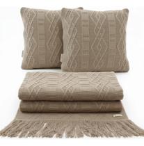 Kit Manta Para Sofá Decorativa Protetora +2 Capa De Alm Aram