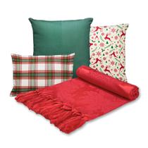 Kit Manta Para Sofá Natal com 2 capas 45x45 e 1 capa 30x50 Kit Manta Para Sofá Natal com 2 capas 45x45 e 1 capa 30x50