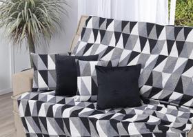 Kit Manta Sofá 1,35 X 1,50 + 4 Capas Almofada Jacquard E Kit Manta Sofá 1,35 X 1,50 + 4 Capas Almofada Jacquard E