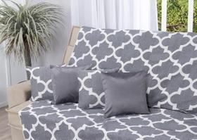 Kit Manta Sofá 2,20 X 1,50 + 4 Capas Almofada Jacquard E