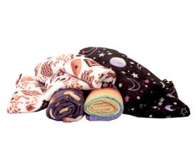 Kit Manta Soft Estampada 03 Pçs Casal Padrão Kit Manta Soft Estampada 03 Pçs Casal Padrão