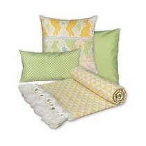 Kit Manta Xale de Sofá Páscoa Decorativa Com 3 Capas Para Almofada