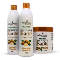 Kit Manteiga De Karité Maycrene (shamp + Cond + Másc)