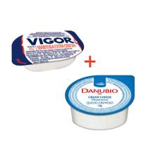 Kit Manteiga Vigor + Cream Cheese Danúbio Sachê 15 Unid Cada Kit Manteiga Vigor + Cream Cheese Danúbio Sachê 15 Unid Cada