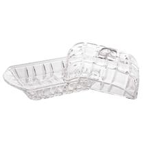 Kit Manteigueira Cristal + Açucareiro Cristal c/ Colher Lyor