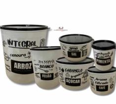 Kit mantimentos 6 peças decorados Kit mantimentos 6 peças decorados