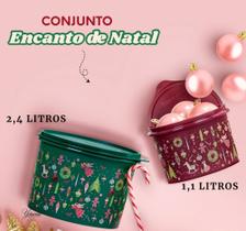 Kit Mantimentos Com 2 Peças Pote Armazenamento Encanto De Natal Kit Mantimentos Com 2 Peças Pote Armazenamento Encanto De Natal