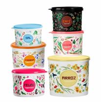 kit mantimentos floral Completo - tuppewere