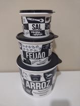 Kit mantimentos Tupperware arroz feijão sal arroz 5 kilos feijão 2:400 Kilos sal 1 kilo