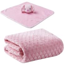 Kit Mantinha Infantil Enxoval Manta Menino Menina Cobertor Bebê Recém Nascido + Naninha Bichinho Pelúcia Azul Rosa Kit Mantinha Infantil Enxoval Manta Menino Menina Cobertor Bebê Recém Nascido + Naninha Bichinho Pelúcia Azul Rosa