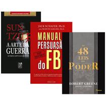 Kit Manual De Persuasão Do Fbi + A Arte da Guerra + As 48 Leis do Poder