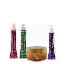 Kit Manutenção 500ml Midori shampoo máscara leavein condicionador profissional