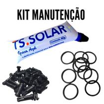 Kit Manutenção Aquec Solar Oring PRETO+ Graxa Pinos Ts Solar
