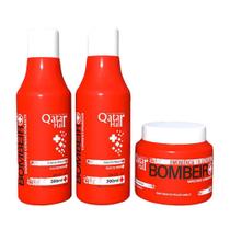 Kit Manutenção Bombeiro Emergência Qatar Hair 3 Passos