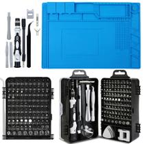 Kit Manutenção Celular Chaves Reparo 115em1 + Manta Magnética 45x30cm