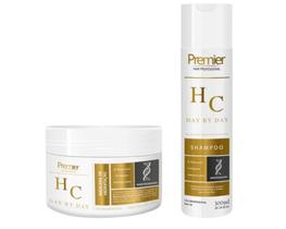 Kit manutenção day by day shampoo 300ml e máscara 250 g premier hair