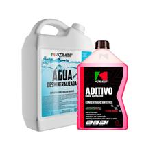 Kit Manutenção de Arrefecimento - Água 3l + 3 Aditivo Conc. Sintético Rosa KOUBE