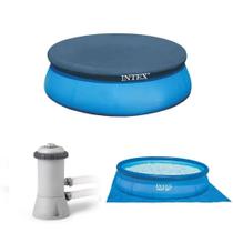Kit Manutenção De Piscina Inflável Filtro L-h 220v Capa 366 Cm Forro